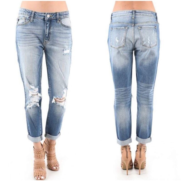 A Mermaid’s Epiphany Denim - 🆕Madison Distressed Denim Slim Fit Jeans